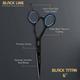 Vega Professional Black Titan 6' Black Line Hairdressing Scissor (VPPSC-05) 1's - Grooming Kits