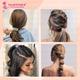 Majestique Spiral Hair Ties For Thick Hair Elastic No Crease Hair Coils Waterproof Ponytail Holders - Multicolor 5's - Hair Clips/Bands
