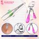 Majestique Eyelash Curler with Slant Tip Tweezer Suitable for All Eye Shapes - Multicolor 2's - Tweezers