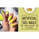 Nails On Board Handmade Press On Gel Nails- Holographic Lemon Yellow X Small 50 gm - Nail Care