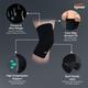 Tynor Knee Cap Air (XL) - Black & Orange - Knee/Ankle/Leg/Foot Supports