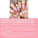 Nails On Board Handmade Press On Gel Nails- Holographic Pink Free size 50 gm - Nail Care
