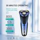VGR V-306 Wet and Dry Shaver, 300 min Runtime (Blue) 1's - Shavers