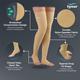 Tynor CURE Compression Stocking Mid Thigh CLASSIC (Pair) (XL) (I 15) - Knee/Ankle/Leg/Foot Supports