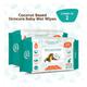 Buddsbuddy Coconut Based Skincare Baby Wet Wipes (Pack of 2 x 72's) - Diapers & Wipes