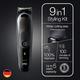 Braun MGK5380, 9-in-1 Beard Trimmer for Men from Gillette, All-in-One Tool, 7 Attachments Black and Nordic Blue 375 gm - Grooming Kits