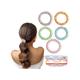 Majestique Spiral Hair Ties For Thick Hair Elastic No Crease Hair Coils Waterproof Ponytail Holders - Multicolor 5's - Hair Clips/Bands
