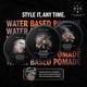 Bad Lab Jet Black Water-based Pomade, Strong & Glossy 80 gm - Pomades