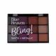 Blue Heaven Bling Matte + Metallic Eye Shadow Palette (Mix of 12) Cocktail Fever 22gm - Eyeshadow, Bases & Primers