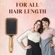 Bronson Professional Golden Paddle Hair Brush with Strong and Flexible Nylon Bristles 1's - Hair Brushes