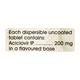 Acivir DT 200mg Tablet 10'S - Viral infections-Ant