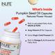 INLIFE Extra Virgin Cold Pressed Pumpkin Seed Oil 320mg Veg Capsules 60's - Omega Fish Oil Fatty Acids