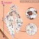 Majestique Hair Scarf Scrunchies Printed Satin Scrunchies Elastic Hair Ribbon Hair Ties Bow Scrunchies - White 1's - Hair Clips/Bands