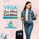 Vega Go Mini Cordless Hair Straightener for Women with Power Bank for Mobile and Travel Friendly 280 gm - Straighteners