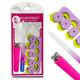 Majestique Multi Purpose Nail Kit with Glass Filer, Cutter and Toe Separator - Multicolor 1's - Cleansing Brushes