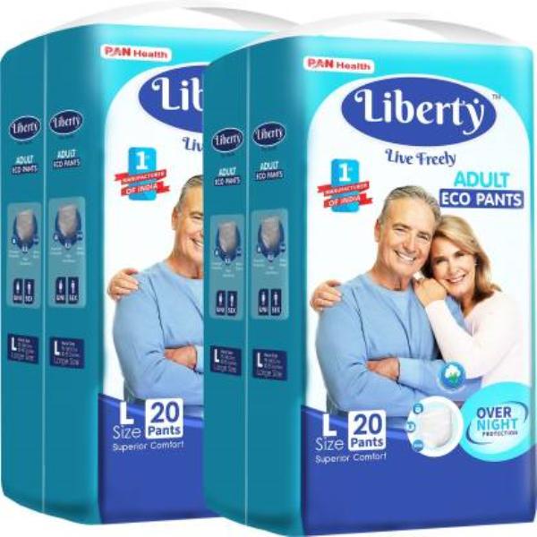 Netmeds | Liberty Eco Adult Diaper Pants (L) (Pack of 2 x 20's)