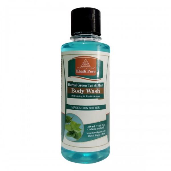 Netmeds | Khadi Pure Herbal Body Wash - Green Tea & Mint 210 ml