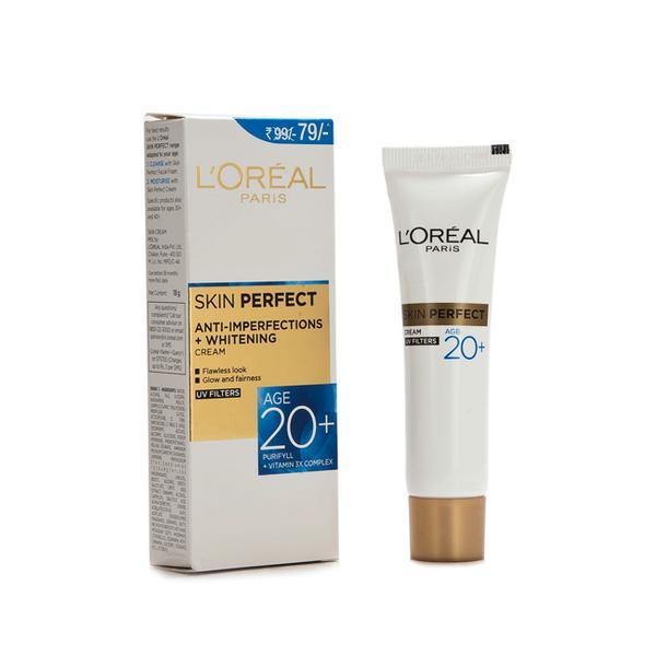 Netmeds | L'Oreal Skin Perfect Anti-Imperfections + Whitening 20+ Cream 18 gm