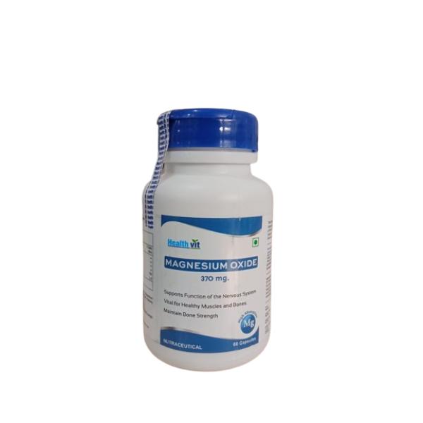 Netmeds | Healthvit Magnesium Oxide 370 mg Capsules 60's