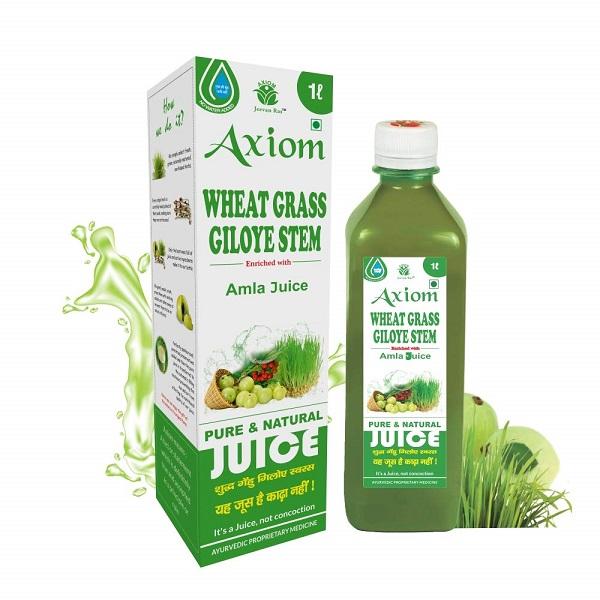 Netmeds | Axiom Jeevan Ras Wheat Grass Giloye Stem Juice 1 ltr