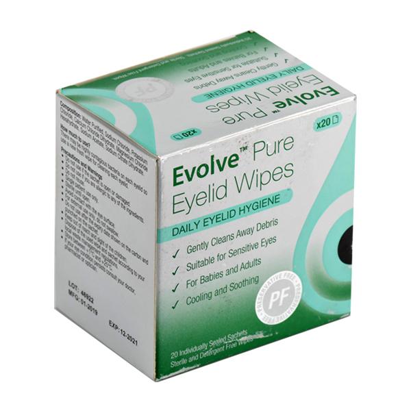 Netmeds | Evolve Pure Eyelid Wipes 20's