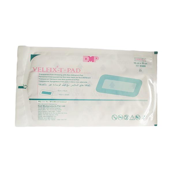 Netmeds | Velfix - T + Pad Transparent Film Dressing With Non Adherent Pad (5508) (10 cm x 20 cm) 1's