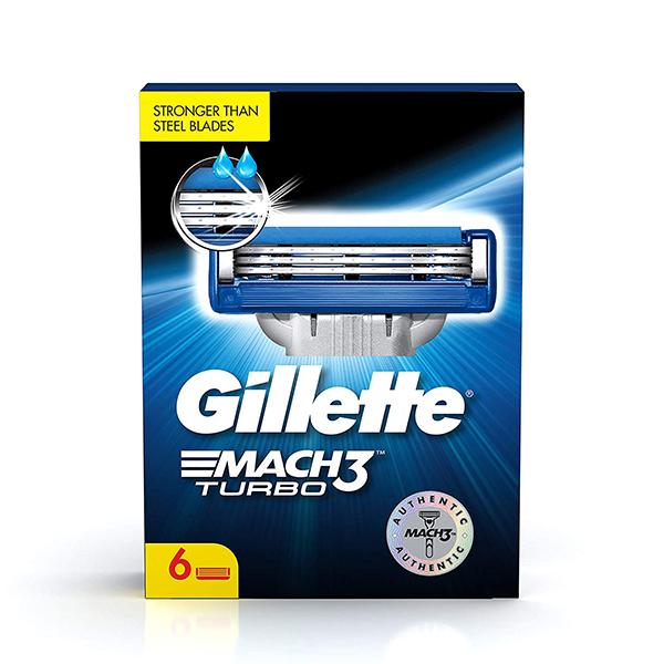 Netmeds | Gillette Mach Turbo3 Cartridges 6's