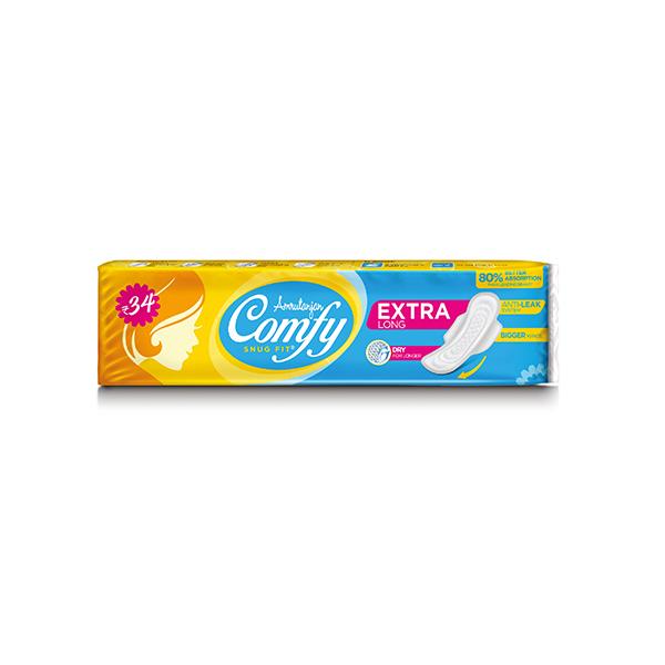 Netmeds | Amrutanjan Comfy Snug Fit Sanitary Pads - Extra Long 6's