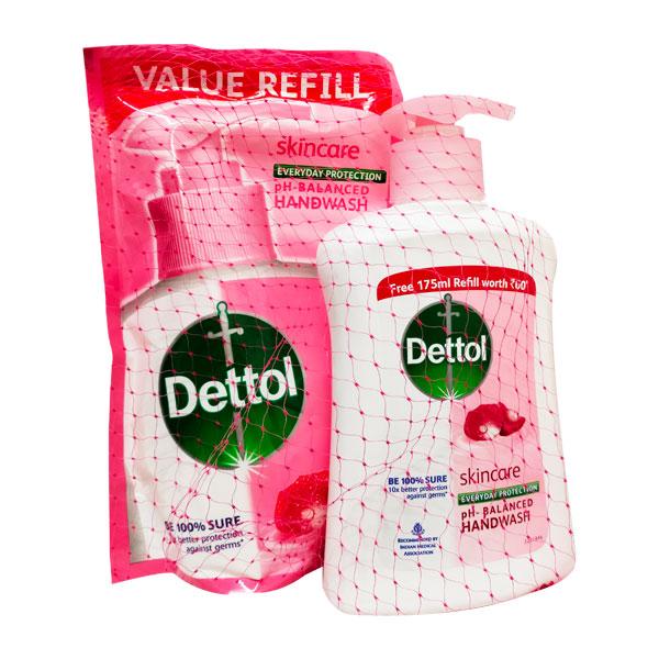 Netmeds | Dettol Handwash Combo Pack (Skincare 200 ml + Skincare Refill 175 ml)