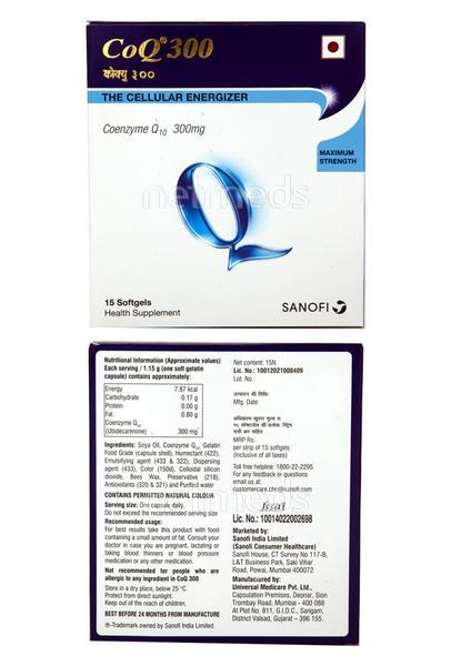 Netmeds | COQ 300mg Softgel 15'S