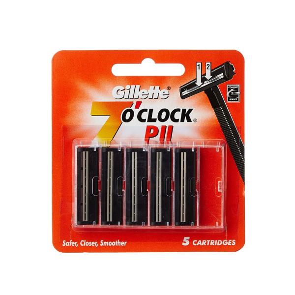 Netmeds | Gillette 7 'o' Clock PII Cartridges 5's