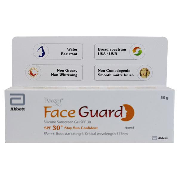 Netmeds | Tvaksh Face Guard Silicone sunscreen SPF 30+ GEL 50 gm