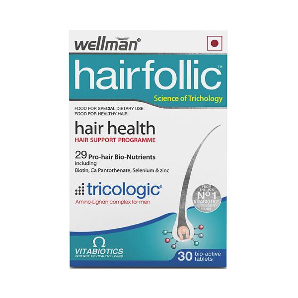 Netmeds | Wellman HairFollic Gluten Free Tablet 30's