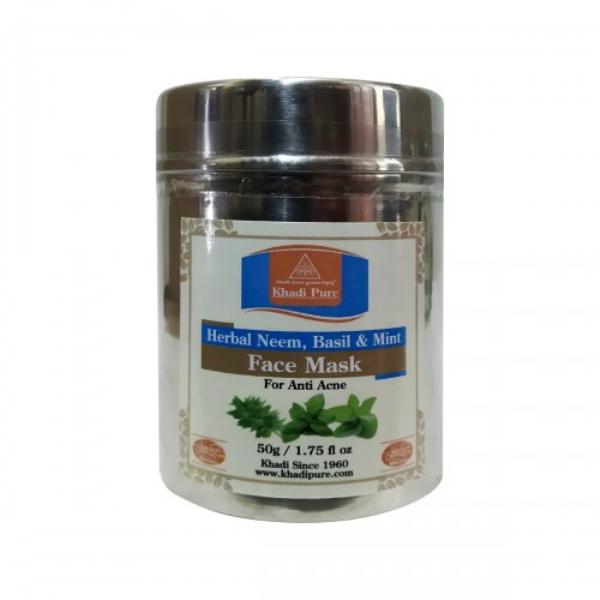 Netmeds | Khadi Pure Herbal Anti Acne Face Pack - Neem Basil & Mint 50 gm