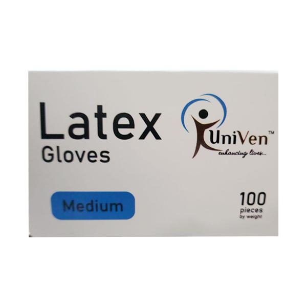 Netmeds | UniVen Latex Gloves (M) 100's