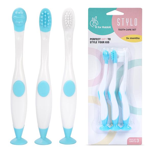 Netmeds | R for Rabbit Stylo Toothcare Set - White Blue