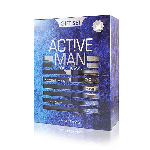 Netmeds | Chris Adams Active Man Gift Set (Perfume 100 ml & Deodorant Body Spray 200 ml) 1's