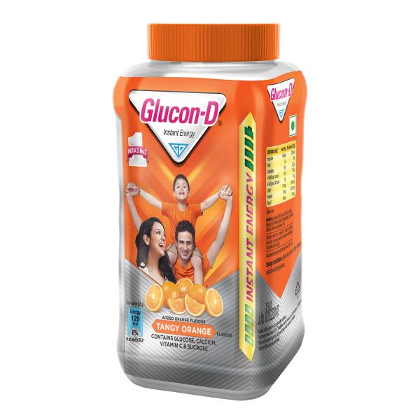 Netmeds | Glucon-D Instant Energy Powder - Tangy Orange (Jar) 400 gm