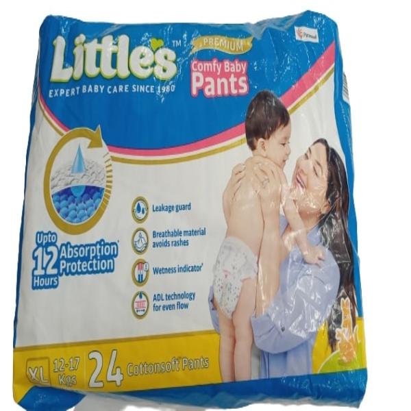 Netmeds | Little's Premium Comfy Cotton Soft Baby Pants (XL) 24's