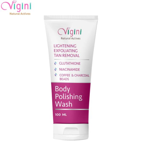 Netmeds | Vigini Lightening Exfoliating Tan Removal Body Polishing Wash 100 ml