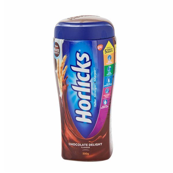 Netmeds | Horlicks Nutritional drink Powder - Chocolate Delight Flavour 500 gm (Pet Jar)