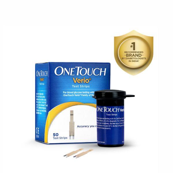 Netmeds | OneTouch Verio Blood Glucose Test Strip 50's