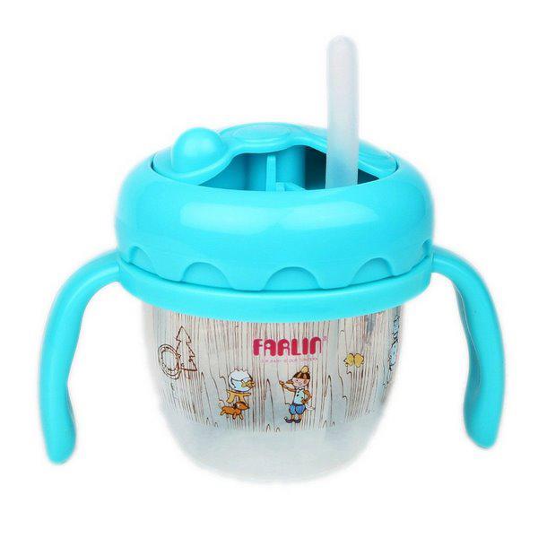 Netmeds | Farlin Gulu Gulu Straw Drinking Cup - Blue 120's