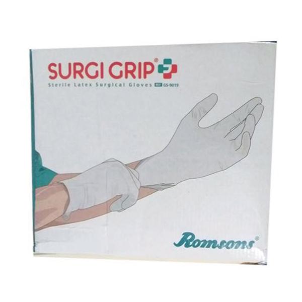 Netmeds | Romsons Surgi Grip+ Disposable Surgical Powder Gloves (Size 7.5) (1 Pair) 1's