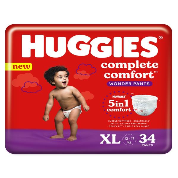Netmeds | Huggies Complete Comfort Wonder Diaper Pants (XL) 34's