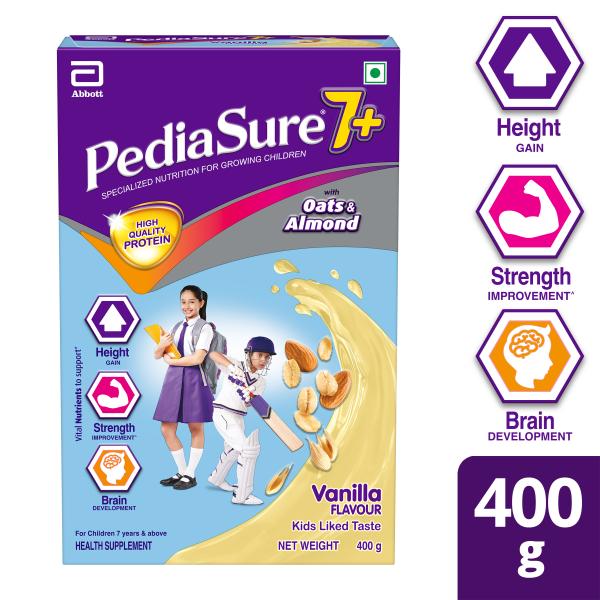 Netmeds | Pediasure 7Plus Health Drink Powder - Vanilla Flavour 400 gm (Refill Pack)