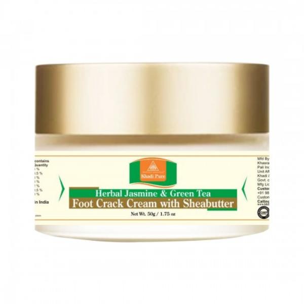 Netmeds | Khadi Pure Herbal Foot Crack Cream with Sheabutter - Jasmine & Green Tea 50 gm
