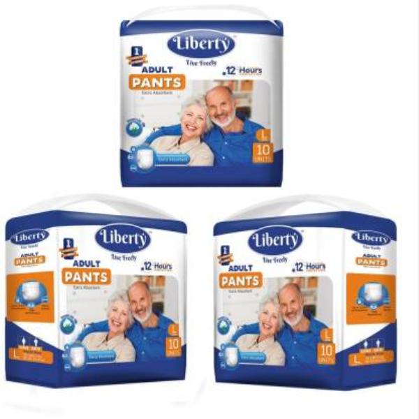 Netmeds | Liberty Premium Adult Diaper Pants (L) (Pack of 3 x 10's)