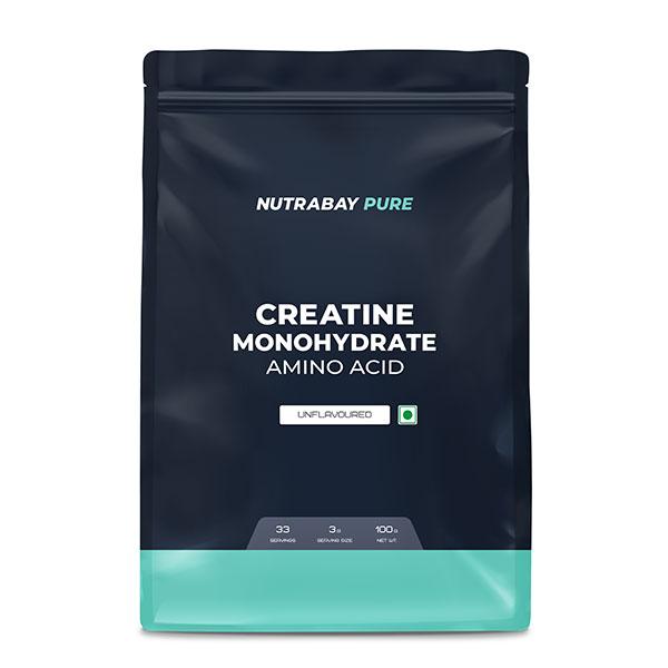 Netmeds | Nutrabay Pure Creatine Monohydrate Amino Acid Powder - Unflavoured 100 gm