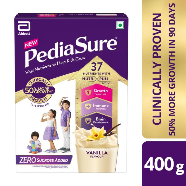 Netmeds | Pediasure Zero Sucrose Nutrition Powder - Vanilla Flavour 400 gm (Refill Pack)